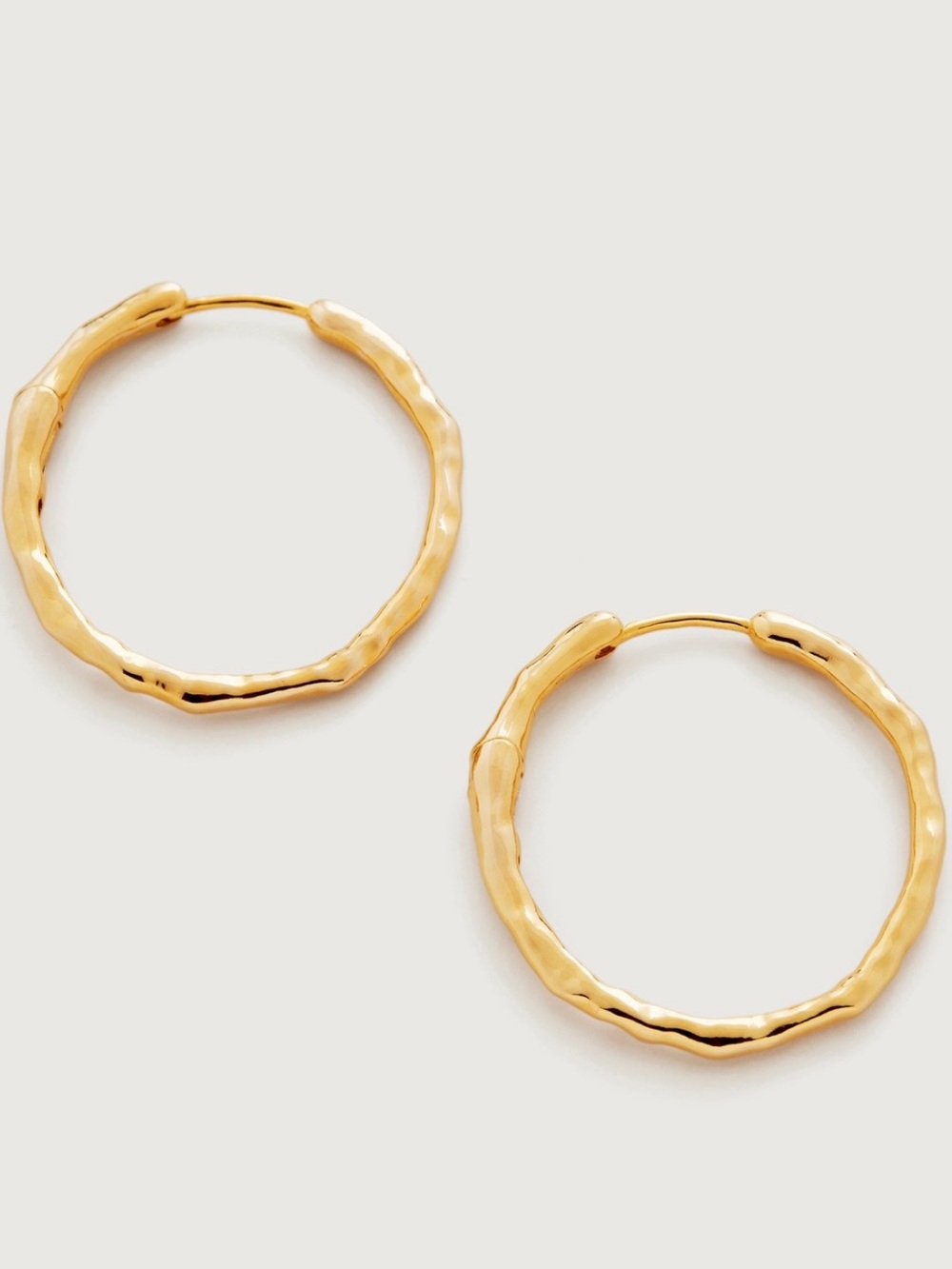 ✨Monica Vinader Siren Muse Medium Hoops Gold Vermeil - W/ Box & Pouch✨